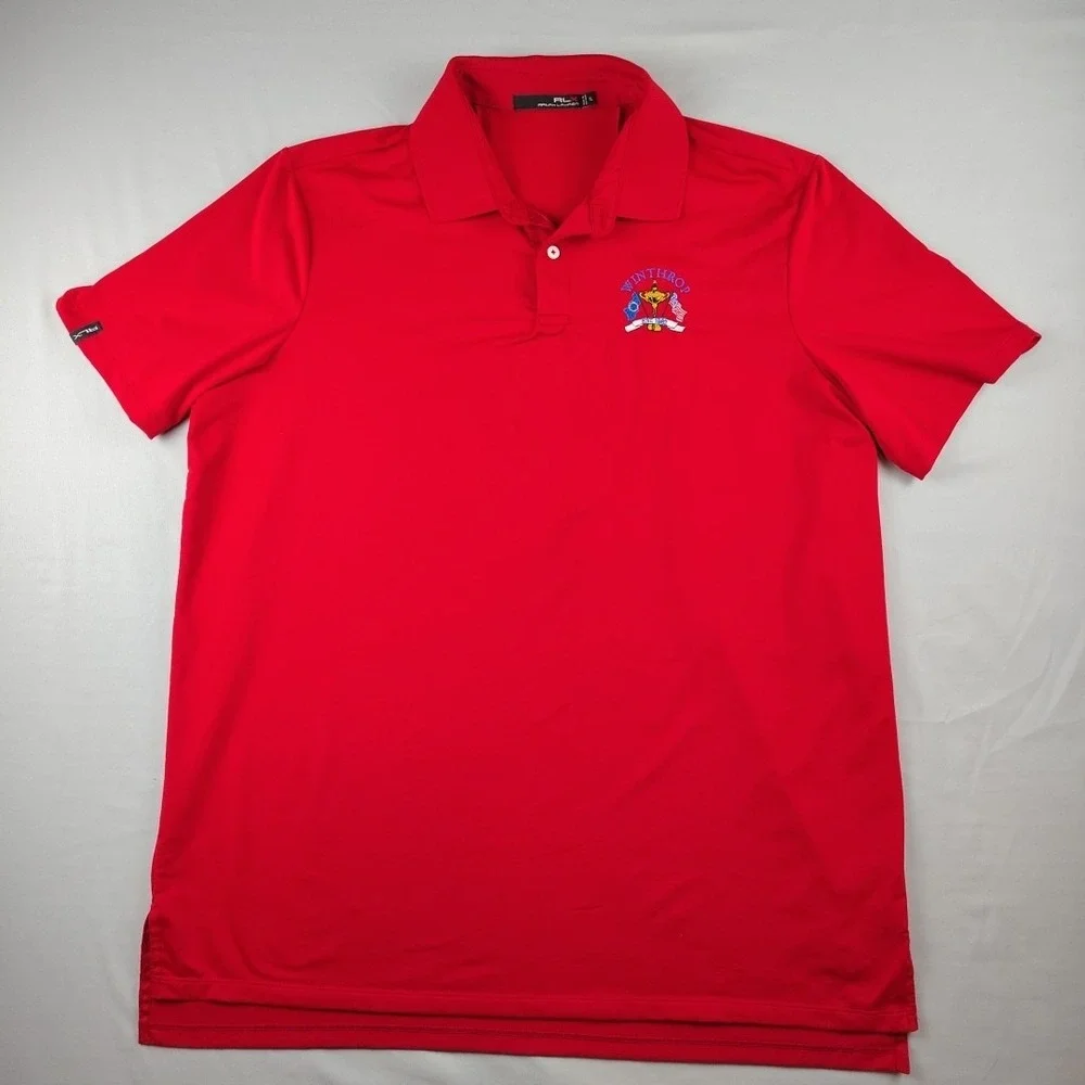 Ralph Lauren RLX Polo Shirt Mens XL Winthrop Embroidered Golf Red S/S EUC